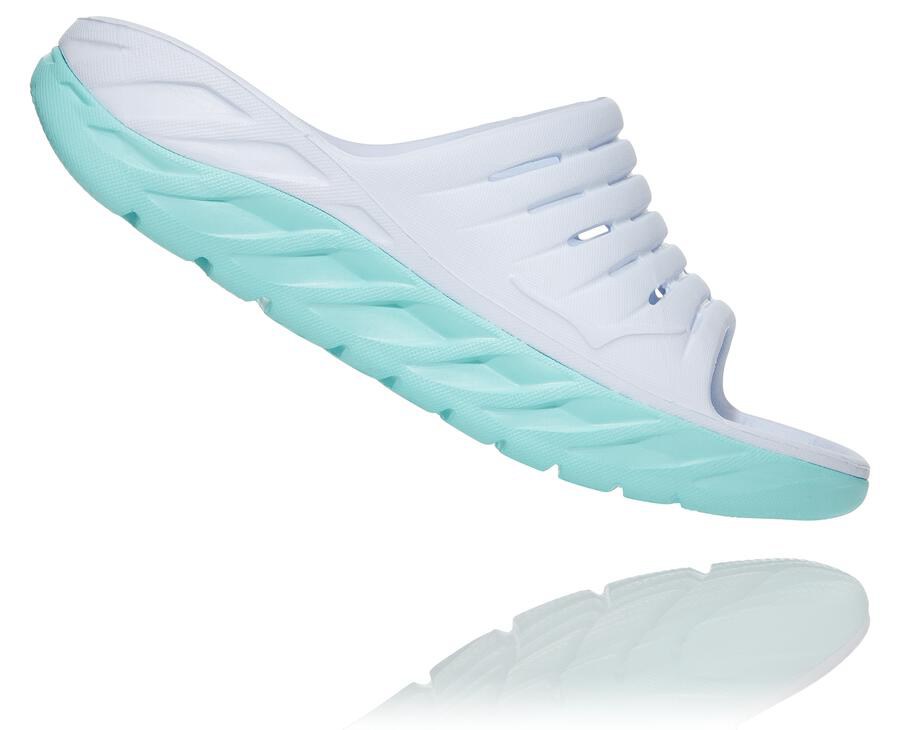 Claquette Hoka One One Ora Recovery Femme - Blanche/Bleu - RGP-973840